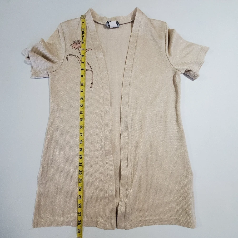 7316 * Whirlaway Frocks Vintage Tank Dress & Cardigan Jacket Set Cream Size 8 - Picture 15 of 16